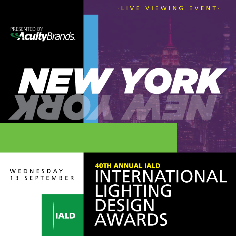 IALD New York logo, IALD awards logo and images of the NY skyline